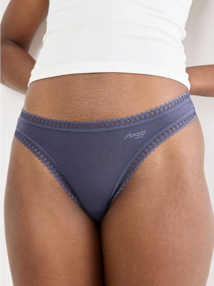 sloggi String GO Crush (3er Pack) dehnbare Spitzendetails, Multipack, Cotton-Mix, bequem – Bild 4 von 5