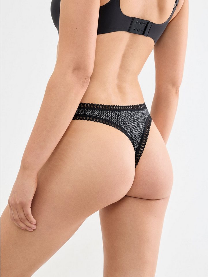 sloggi String GO Crush (3er Pack) dehnbare Spitzendetails, Multipack, Cotton-Mix, bequem – Bild 3 von 5