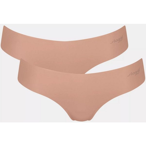 sloggi String ZERO Microfibre 2.0 (2er Pack) nahtlos, gewellte Abschlüsse, ultraleicht, Hipster-Stil