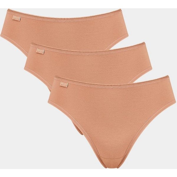 sloggi Taillenslip 24/7 Cotton (3er Pack) elastischer Bund mit Spitze, flache Nähte