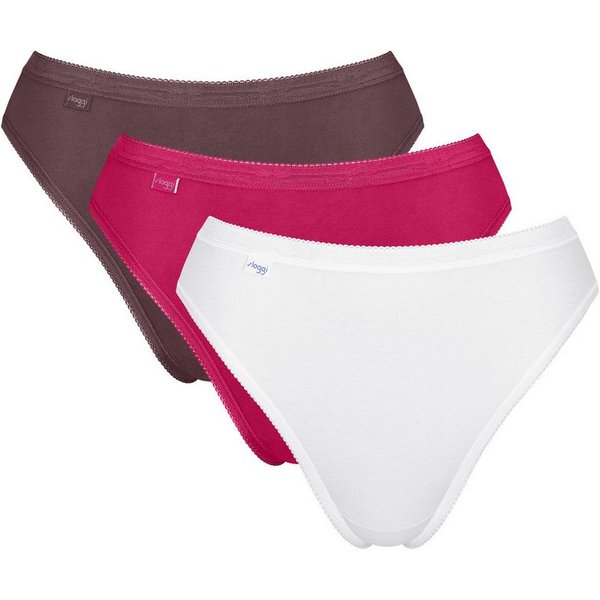 sloggi Taillenslip Basic+ Tai (3er Pack) mit hohem Beinausschnitt, Cotton-Mix, glatte Nähte