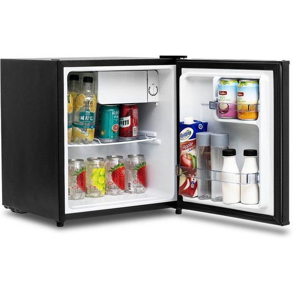 Smad Table Top Kühlschrank reversibler Einzeltür Mini-Kühlschrank DSF-48D6E, 51 cm hoch, 45 cm breit, 6-stufigem Thermostat Kühlfach, 39 dB, für Schlafzimmer/Bü