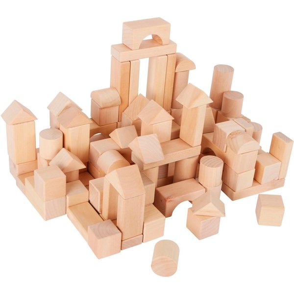 Small Foot Holzbausteine, natur Spielbausteine, (100 St), mit Beutel