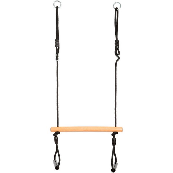 Small Foot Schaukelsitz Trapezschaukel mit Turnringen, Black Line