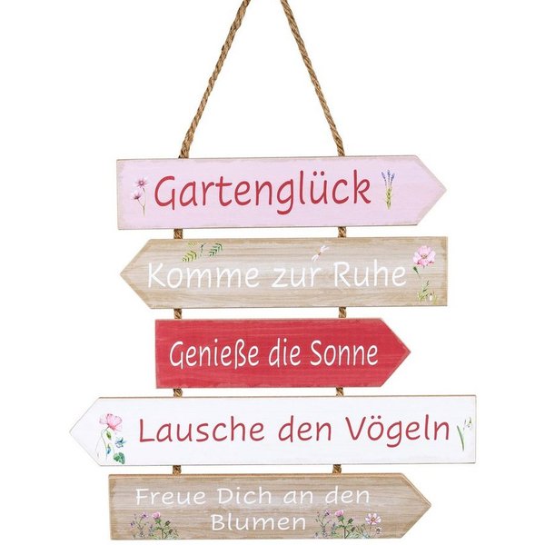 Small-Preis Dekohänger Gartenschild mit Grillregeln - Gartenregeln - Gartenträume - Haustiere, mit robustem Seil aus Jute