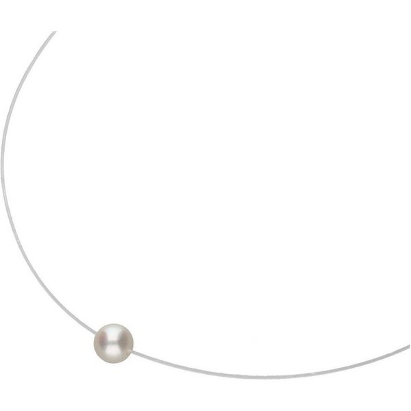 Smart Jewel Collier schwebende Perle, Silber 925