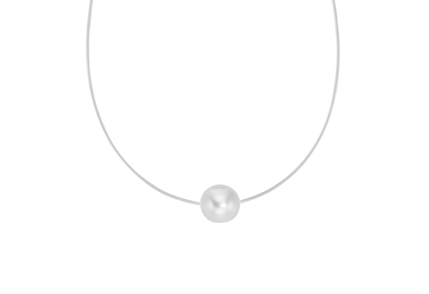Smart Jewel Collier schwebende Perle, Silber 925 – Bild 2 von 5