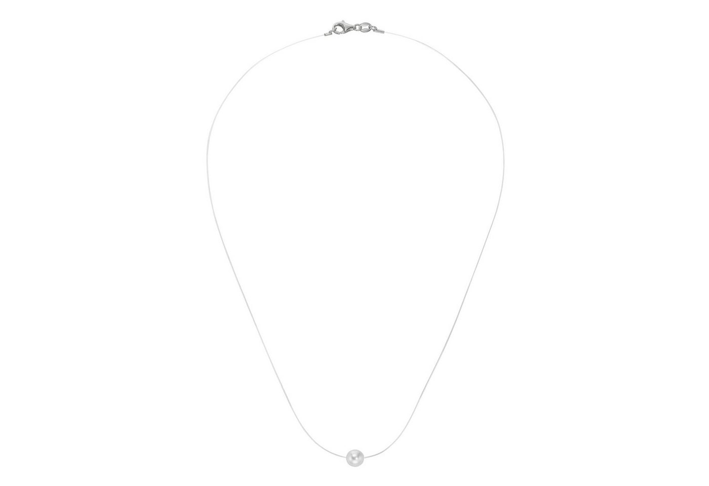 Smart Jewel Collier schwebende Perle, Silber 925 – Bild 3 von 5