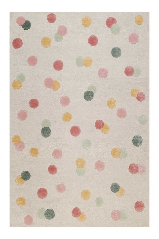 SMART KIDS Kinderteppich Dana, rechteckig, Höhe: 1,2 mm, modern und natürlich, bunte Polkadots, mit Struktur, Kinderzimmer – Bild 2 von 5