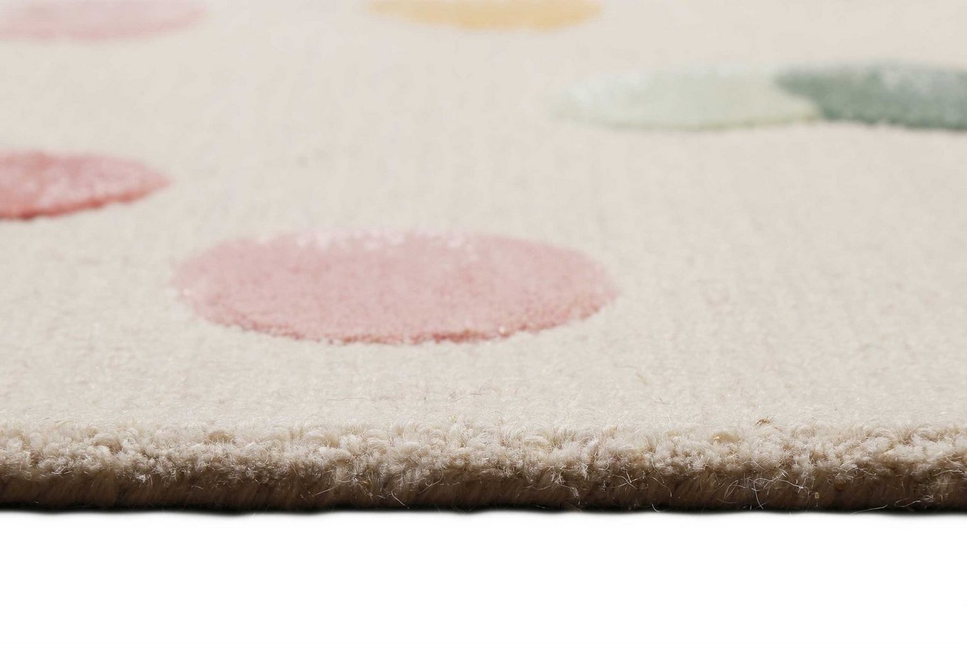 SMART KIDS Kinderteppich Dana, rechteckig, Höhe: 1,2 mm, modern und natürlich, bunte Polkadots, mit Struktur, Kinderzimmer – Bild 4 von 5