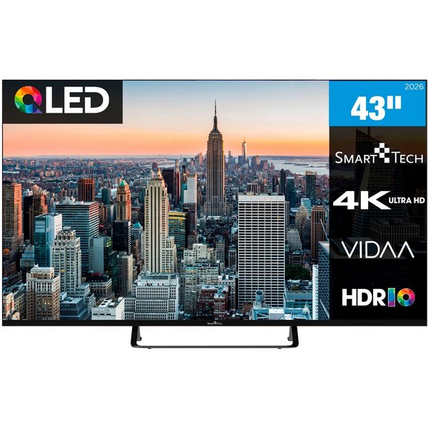 Smart Tech 43QV02V QLED-Fernseher (108 cm/43 Zoll, 4K Ultra HD, Smart-TV)