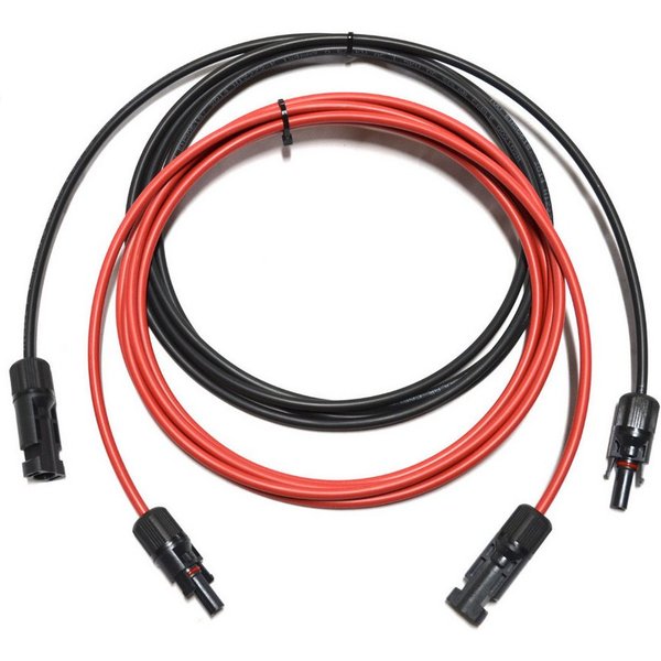 smartEC Solarkabel Verlängerungskabel 4 - 6mm² mit Stecker 2x 3m 4mm² Solarkabel, Außenduchmesser: 5,2mm (300 cm), Kabeltyp H1Z272-K IP68 Verlängerungskabel 1-3