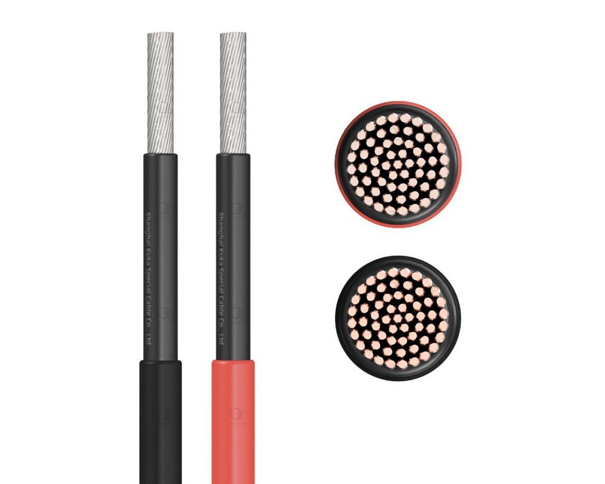 smartEC Solarkabel Verlängerungskabel 4 - 6mm² mit Stecker 2x 3m 4mm² Solarkabel, Außenduchmesser: 5,2mm (300 cm), Kabeltyp H1Z272-K IP68 Verlängerungskabel 1-3 – Bild 4 von 5