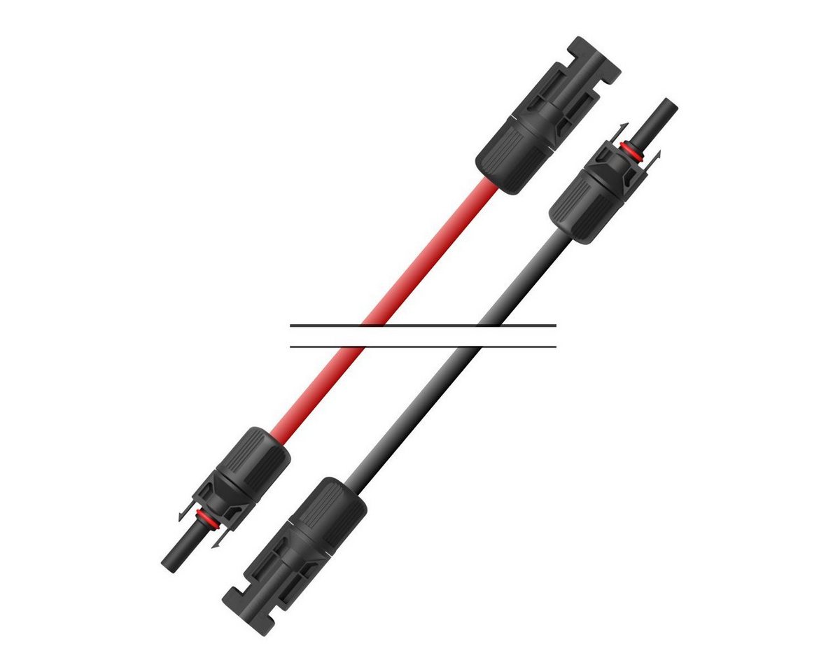 smartEC Solarkabel Verlängerungskabel 4 - 6mm² mit Stecker 2x 3m 4mm² Solarkabel, Außenduchmesser: 5,2mm (300 cm), Kabeltyp H1Z272-K IP68 Verlängerungskabel 1-3 – Bild 5 von 5