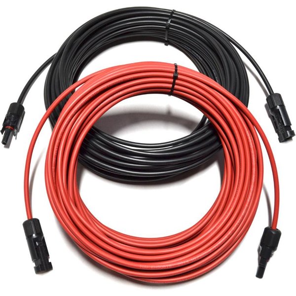 smartEC Solarkabel Verlängerungskabel 4 - 6mm² mit Stecker 2x 15m 4mm² Solarkabel, Außenduchmesser: 5,2mm (1500 cm), Kabeltyp H1Z272-K IP68 Verlängerungskabel 1