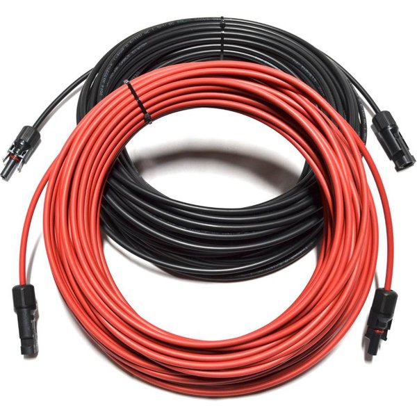 smartEC Solarkabel Verlängerungskabel 4 - 6mm² mit Stecker 2x 30m 4mm² Solarkabel, Außenduchmesser: 5,2mm (3000 cm), Kabeltyp H1Z272-K IP68 Verlängerungskabel 1
