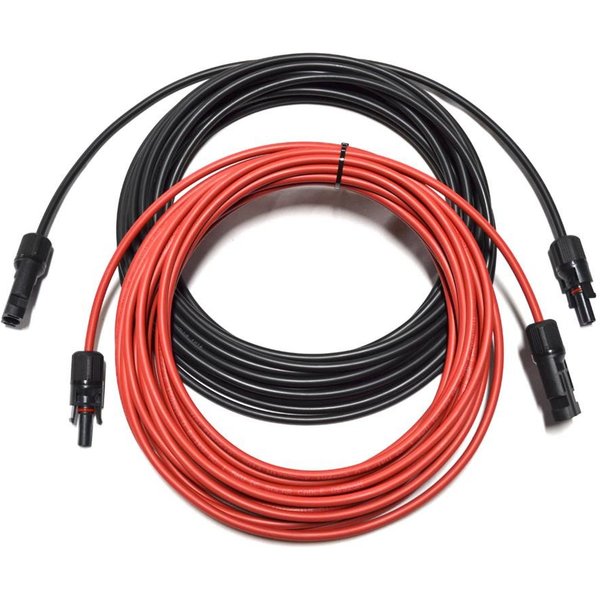 smartEC Solarkabel Verlängerungskabel 4 - 6mm² mit Stecker 2x 9m 4mm² Solarkabel, Außenduchmesser: 5,2mm (900 cm), Kabeltyp H1Z272-K IP68 Verlängerungskabel 1-3