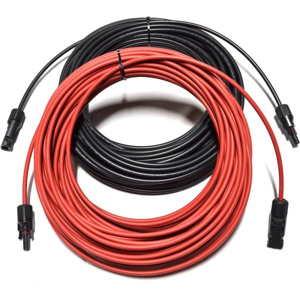 smartEC Solarkabel Verlängerungskabel 4 - 6mm² mit Stecker 2x 25m 4mm² Solarkabel, Außenduchmesser: 5,2mm (2500 cm), Kabeltyp H1Z272-K IP68 Verlängerungskabel 1