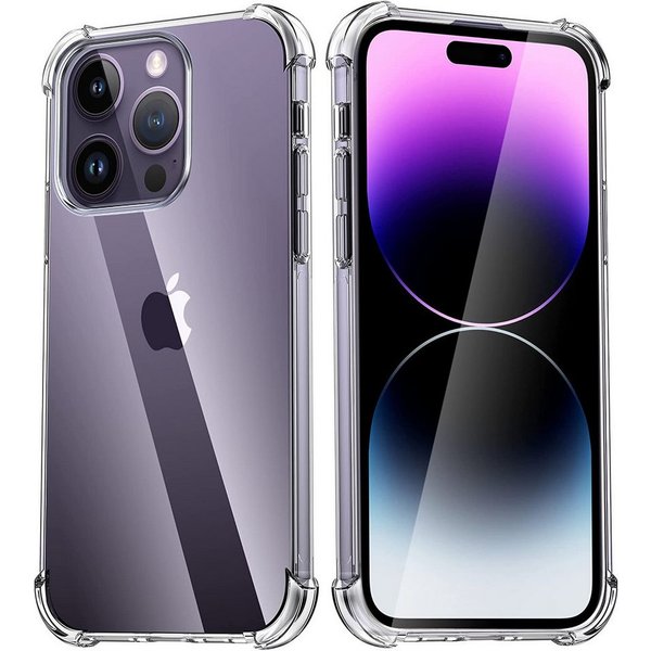 Wisam Smartphone-Hülle Wisam® Apple iPhone 14 Pro 6.1" Anti Shock Silikon Case Clear Hülle 15,49 cm (6,1 Zoll)