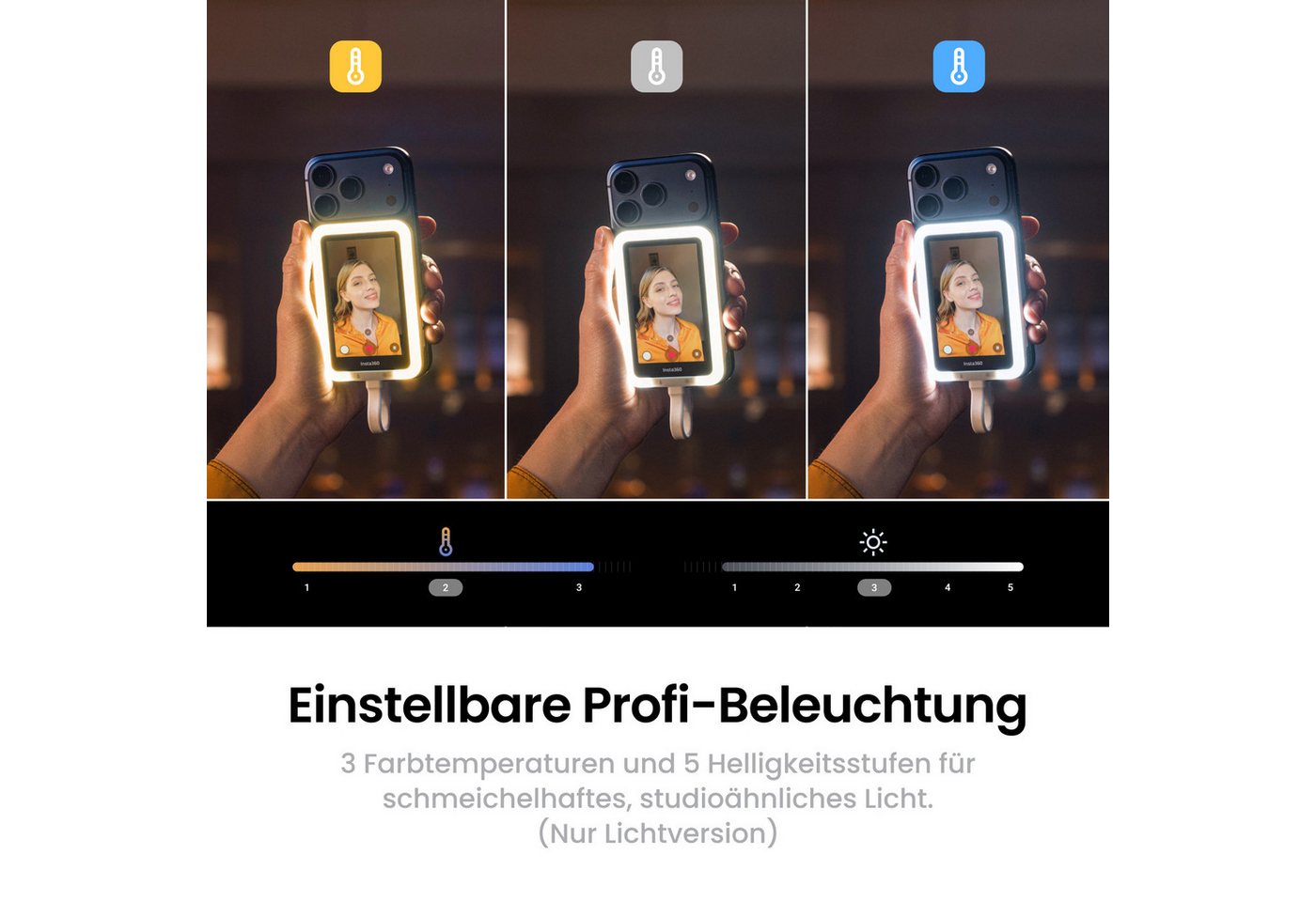 Insta360 Smartphone-Stabilisator - Insta360 Snap Selfie-Bildschirm - Magnetischer 4K Selfie-Monitor – Bild 5 von 5