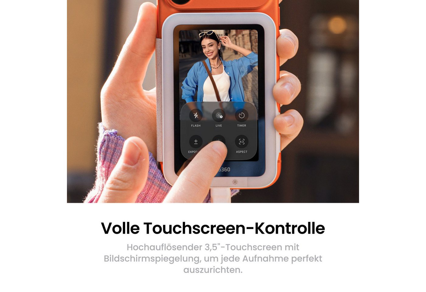 Insta360 Smartphone-Stabilisator - Insta360 Snap Selfie-Bildschirm - Magnetischer 4K Selfie-Monitor – Bild 3 von 5