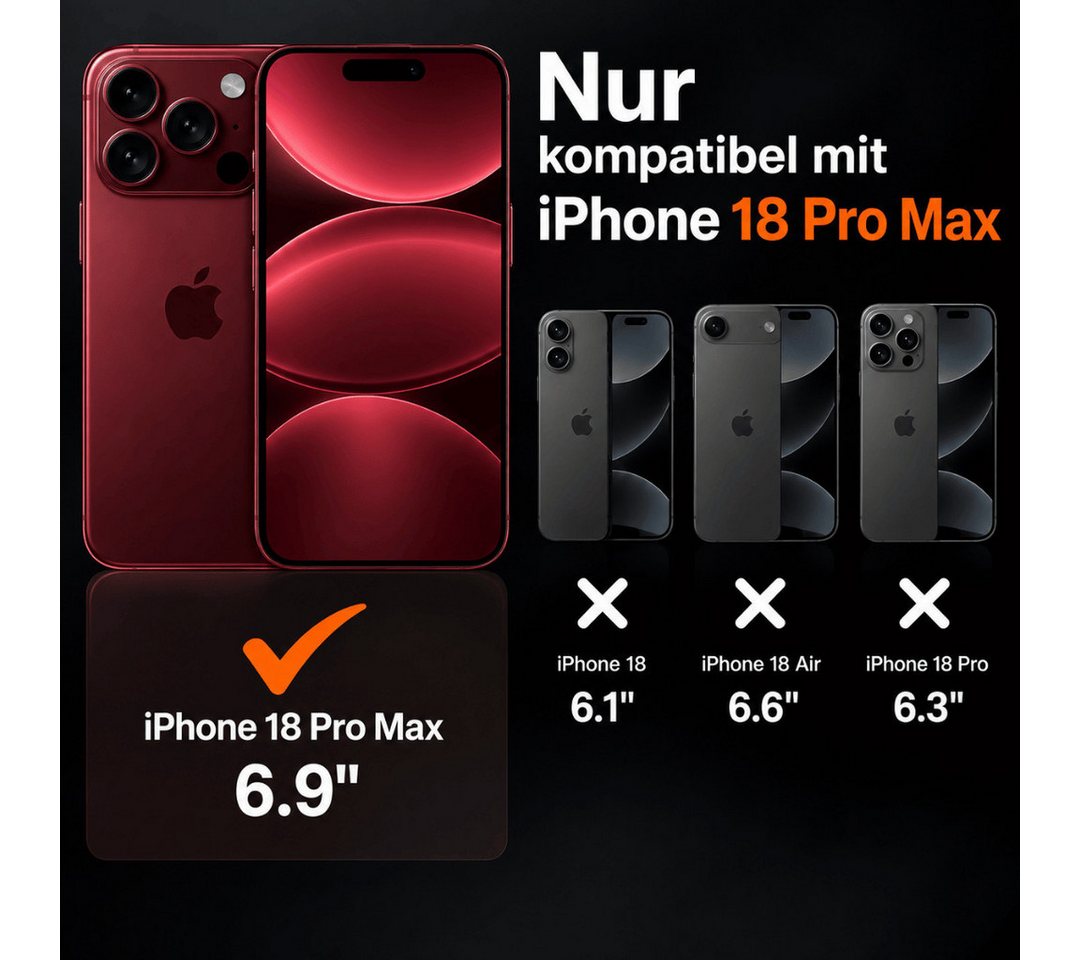 SmartUP Displayschutzglas 2x Schutzglas für Apple iPhone 18 Pro Max Display Kamera Full Screen für Apple iPhone 18 Pro Max, 4 Stück, Rundumschutz, passgenaue Ve – Bild 2 von 5