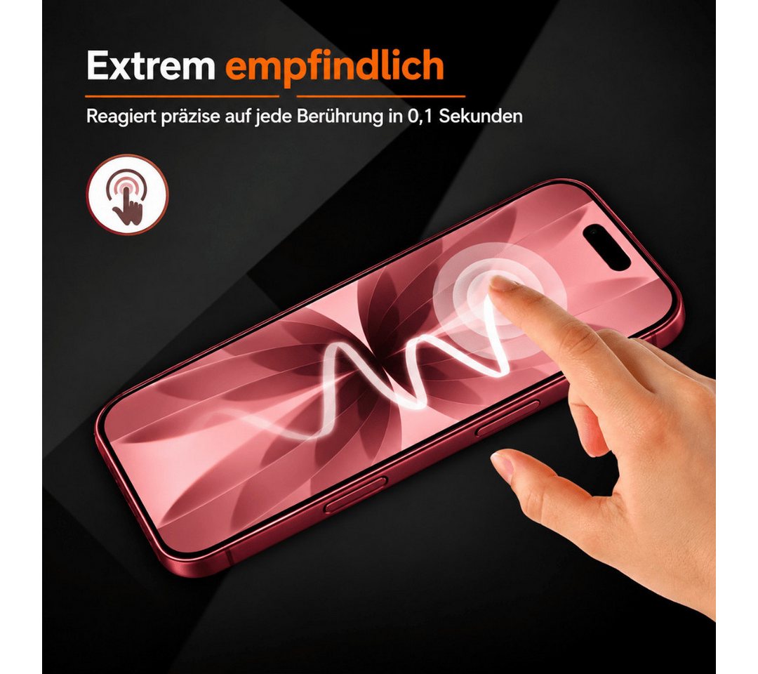 SmartUP Displayschutzglas 2x Schutzglas für Apple iPhone 18 Pro Max Display Kamera Full Screen für Apple iPhone 18 Pro Max, 4 Stück, Rundumschutz, passgenaue Ve – Bild 4 von 5