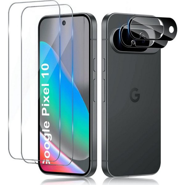SmartUP Displayschutzglas 2X Schutzglas für Google Pixel 10 Display Kamera Panzerfolie Full 9H für Google Pixel 10, 4 Stück, Rundumschutz, passgenaue Verarbeitu