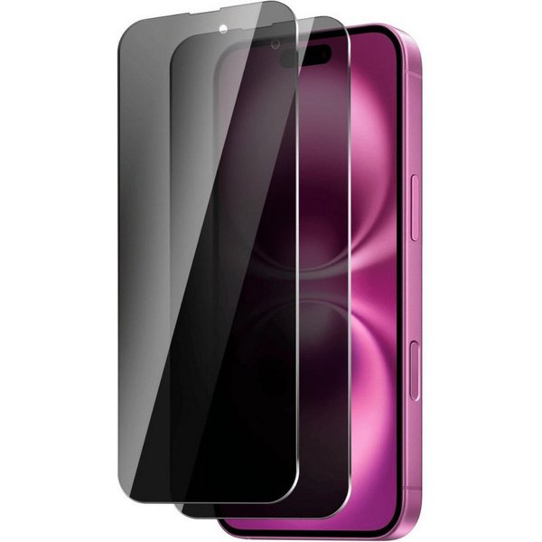 SmartUP Displayschutzglas 2X Schutzglas für iPhone 16 Sichtschutz Panzerglas Panzerfolie Display für iPhone 16, Blickschutz, Anti-Spy