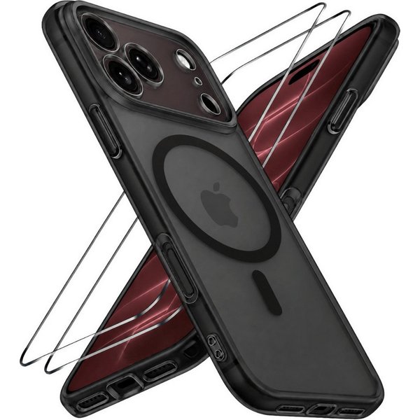 SmartUP Smartphone-Hülle + 2x Schutzglas für Apple iPhone 18 Pro Max MagSafe Panzerfolie Cover 6,9, MagSafe-Technologie, integrierter Kameraschutz