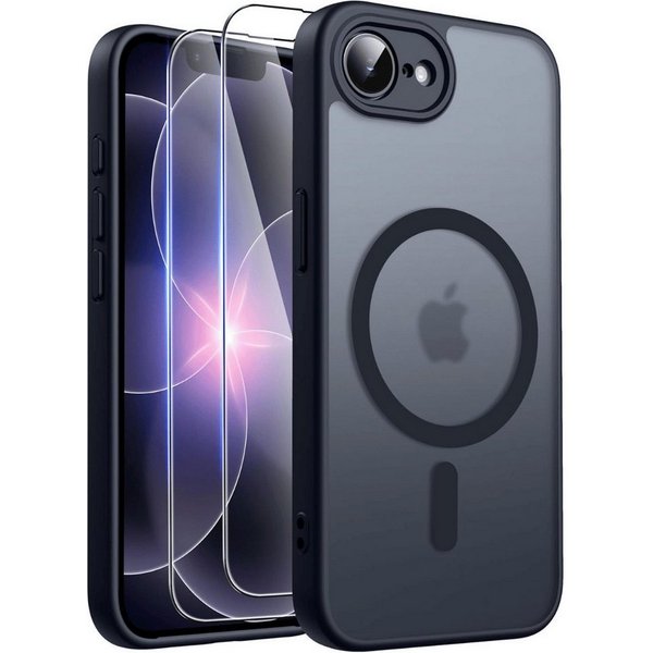 SmartUP Smartphone-Hülle + 2X Schutzglas für iPhone 17e MagSafe Panzerglas Panzerfolie Case 9H 6,1 Zoll, kompletter Rundumschutz, MagSafe-Technologie