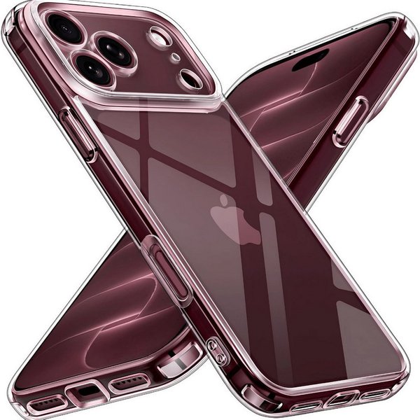 SmartUP Smartphone-Hülle für Apple iPhone 18 Pro Max Silikon Handyhülle Slim Case Cover Klar 6,9, integrierter Kameraschutz, präzise Aussparungen
