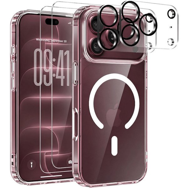 SmartUP Smartphone-Hülle für Apple iPhone 18 Pro Max MagSafe Schutzglas Panzerfolie Kamera 9H 6,9, MagSafe-Technologie, präzise Aussparungen