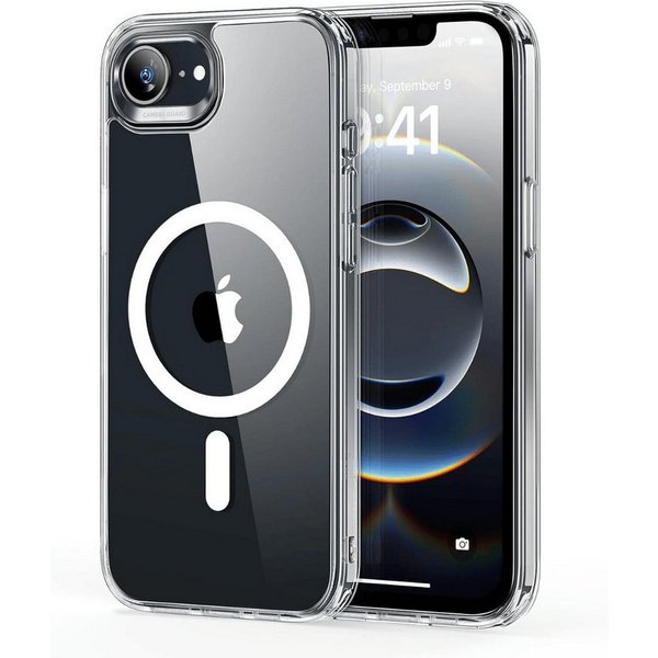 SmartUP Smartphone-Hülle für iPhone 16e MagSafe Transparent Silikon Ultra Slim Case Handyhülle 6,1 Zoll, MagSafe-Technologie