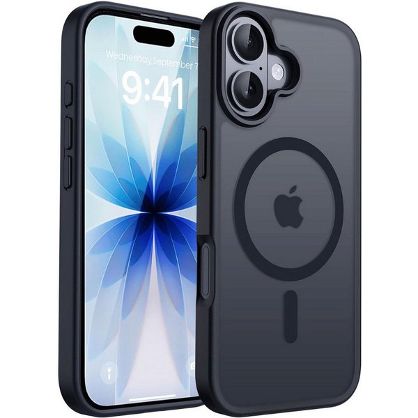 SmartUP Smartphone-Hülle für iPhone 17 Magsafe Schutz Tasche Slim Cover Case Bumper Magent Full 6,3, MagSafe