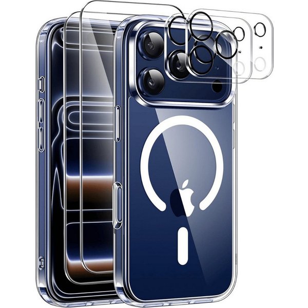 SmartUP Smartphone-Hülle MagSafe für iPhone 17 Pro Max 2X Schutzglas 2X Kameraschutz Panzerglas 6,9 Zoll, Rundumschutz