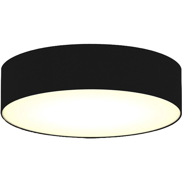 smartwares LED Deckenleuchte, Dimmfunktion, LED wechselbar, Warmweiß, große, Stoff Lampen-schirm Schwarz Design-klassiker Treppenhaus Ø 50cm