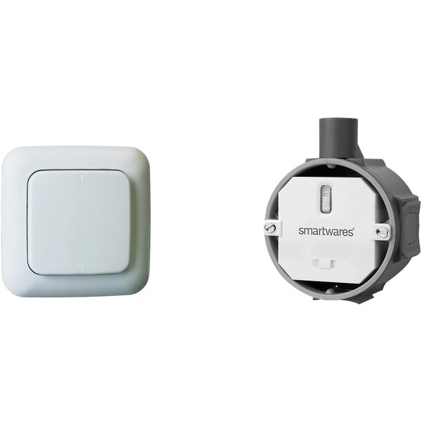 smartwares Licht-Funksteuerung, für Wohnzimmer, Schlafzimmer, Küche, Kinderzimmer, Innen-Räume, Smart Home Funk-Schalter Set Einbauschalter & Wand-Taster