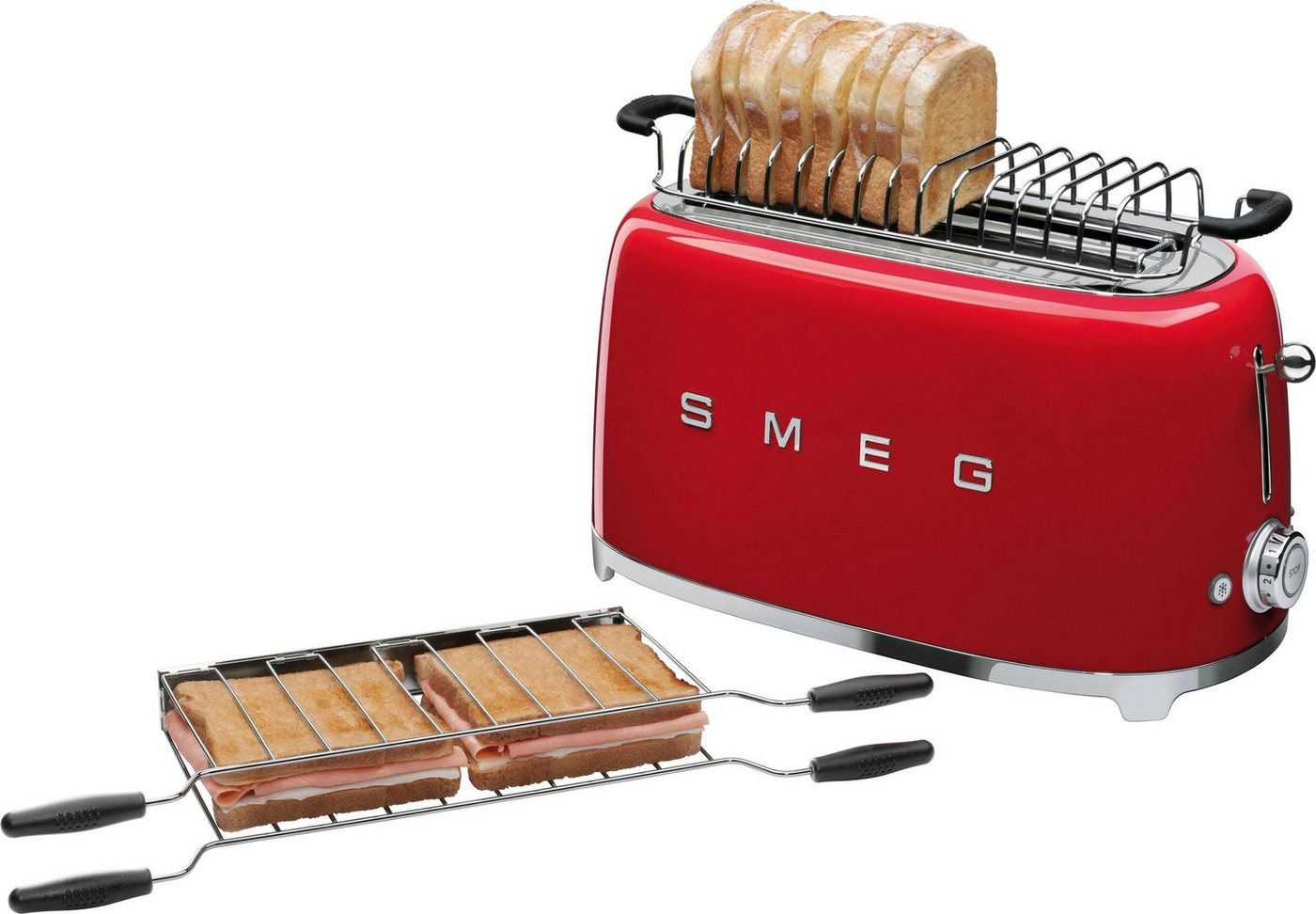 Smeg Brötchen-Röstaufsatz TSBW02, Zubehör für für Kompakt-Toaster TSF02 – Bild 2 von 3