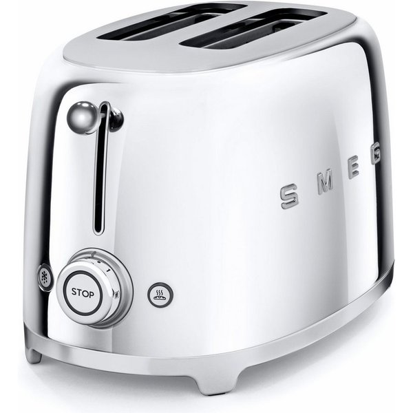 Smeg Toaster TSF01SSEU, 2 kurze Schlitze, für 2 Scheiben, 950 W