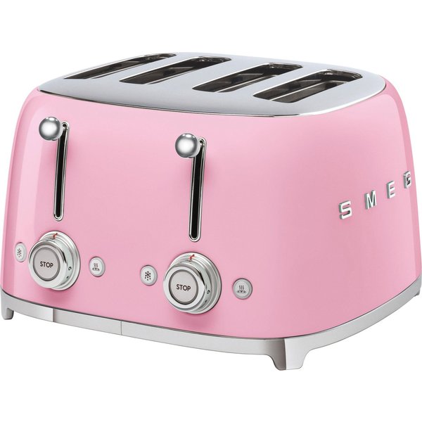 Smeg Toaster TSF03PKEU, 4 kurze Schlitze, 3000 W