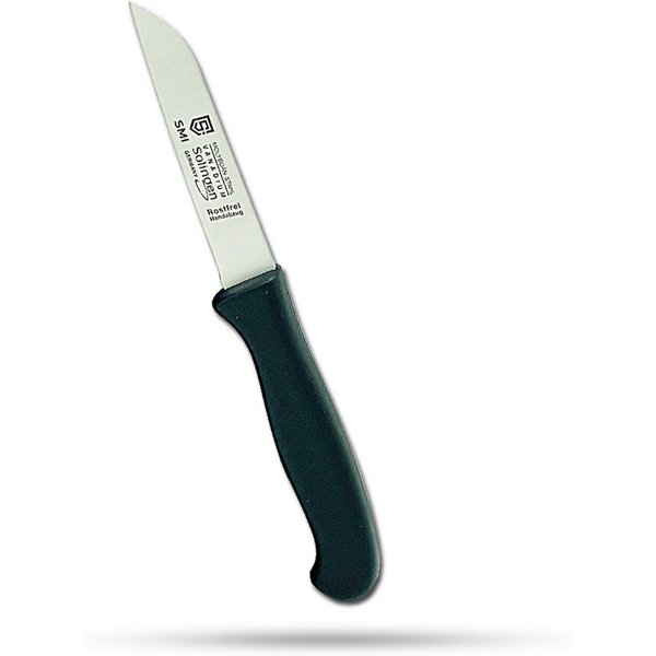 SMI Schälmesser Obstmesser Küchenmesser Solingen Gemüsemesser gerade, schwarz