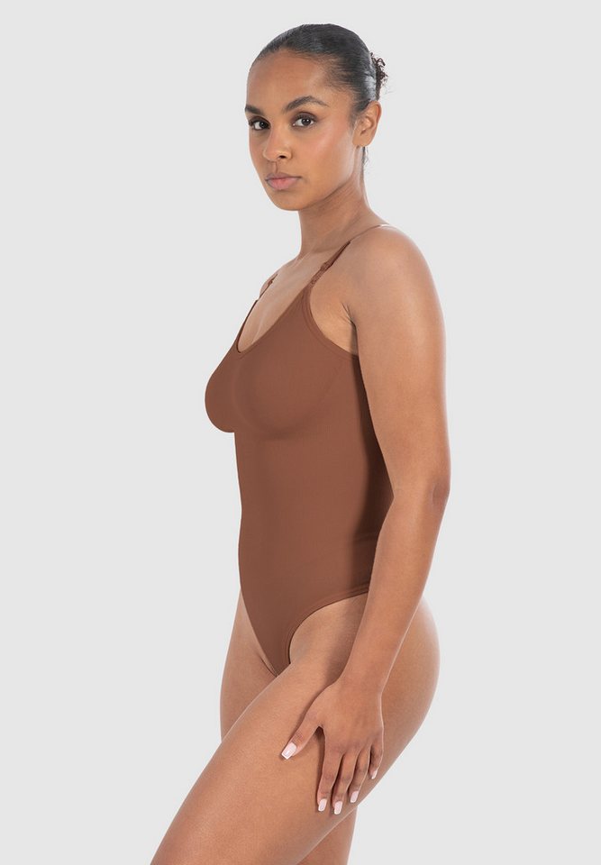 Smilodox Body Nysa, Bauchweg Stringbody, Formender Formbody, Verstellbare Träger atmungsaktives Material, Rückenausschnitt, Eleganter V-Ausschnitt – Bild 5 von 5