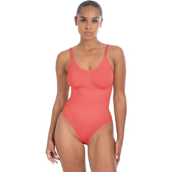 Smilodox Body Nysa, Bauchweg Stringbody, Formender Formbody, Verstellbare Träger atmungsaktives Material, Rückenausschnitt, Eleganter V-Ausschnitt