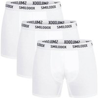 SMILODOX Boxershorts 3er Pack Farry, Größe S in Weiß