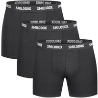 SMILODOX Boxershorts 3er Pack Farry, Größe S in Schwarz
