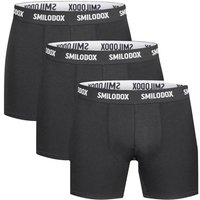 SMILODOX Boxershorts 3er Pack Larry, Größe XL in Schwarz