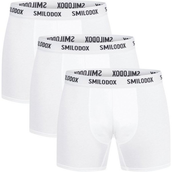 Smilodox Boxershorts 3er Pack Unterhosen, bequem, aus Baumwolle Weiches Material, Atmungsaktiv, Elastischer Bund, Strapazierfähig
