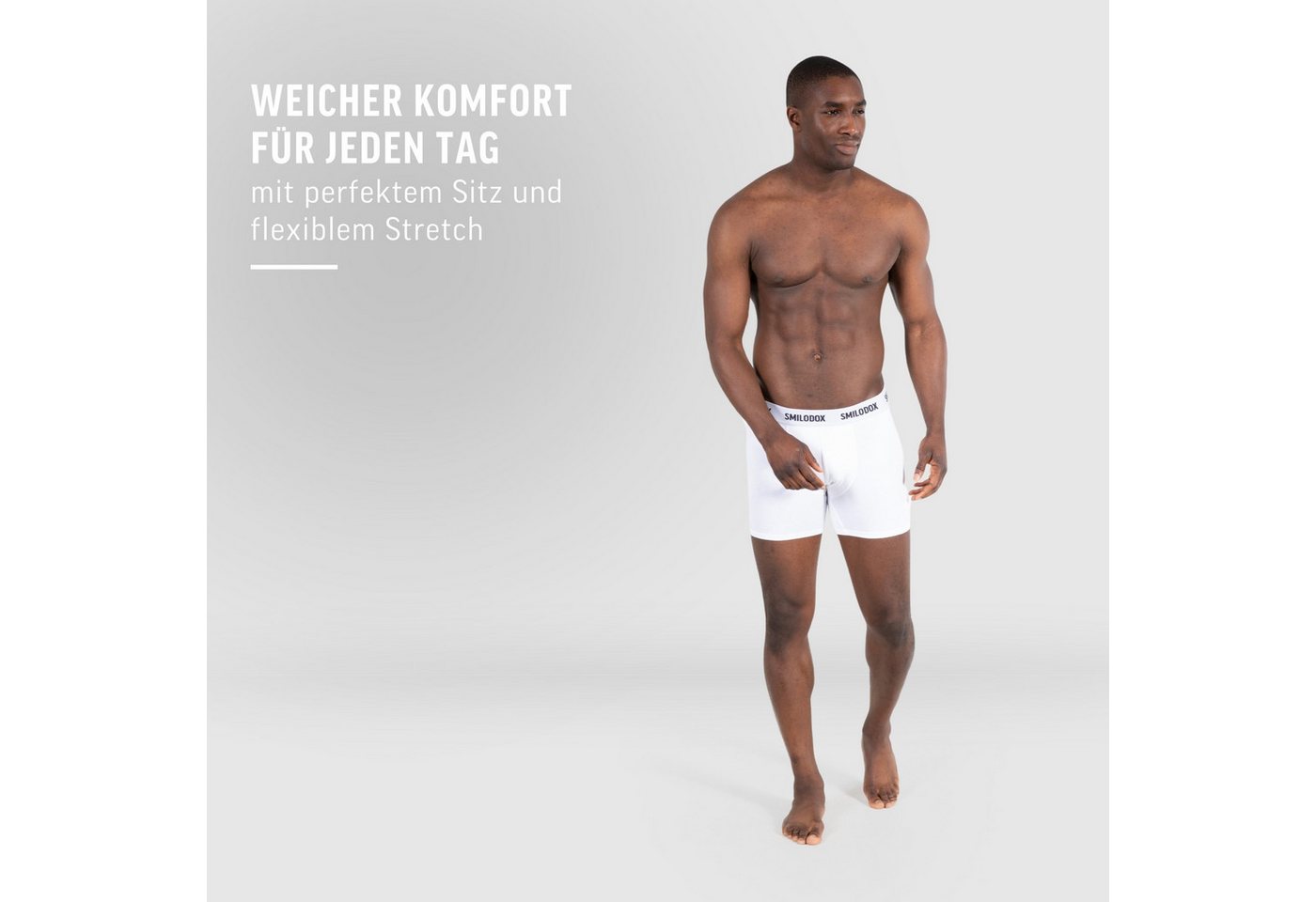Smilodox Boxershorts 3er Pack Unterhosen, bequem, aus Baumwolle Weiches Material, Atmungsaktiv, Elastischer Bund, Strapazierfähig – Bild 3 von 5