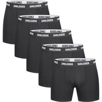 SMILODOX Boxershorts 5er Pack Larry, Größe M in Schwarz